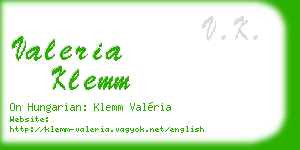 valeria klemm business card