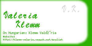 valeria klemm business card